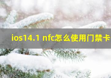 ios14.1 nfc怎么使用门禁卡